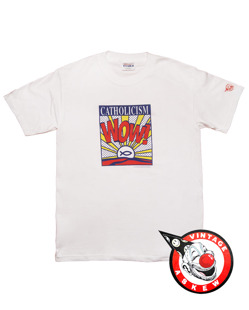Vintage "Catolicismo ¡Guau!" Camiseta
