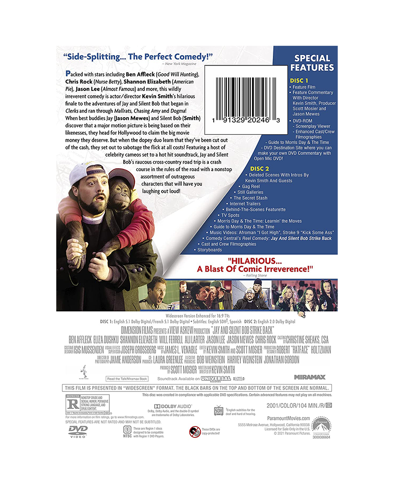 Jay and Silent Bob Strike Back DVD (Signed)
